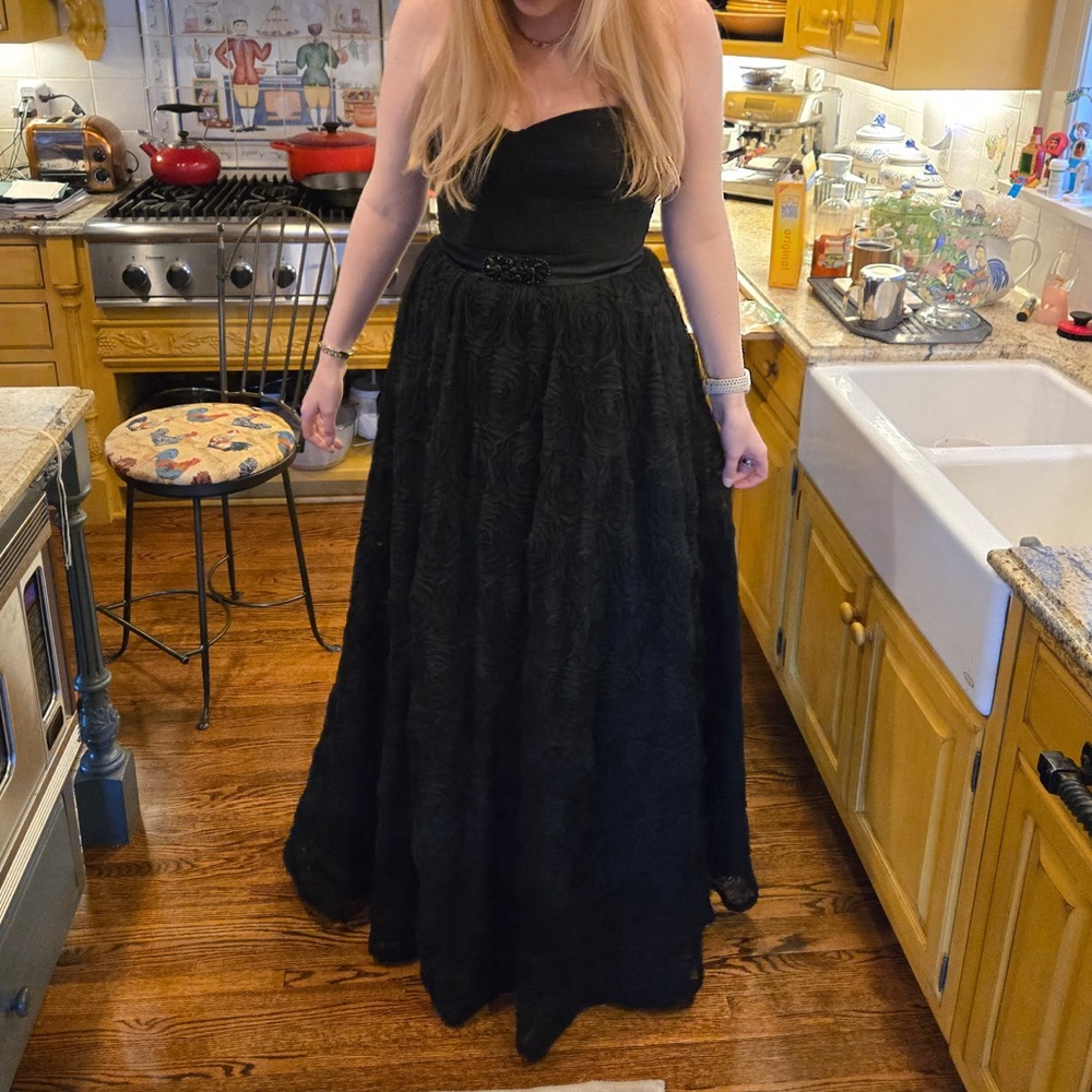Adrianna Papell strapless dress black